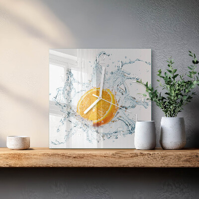 Wanduhr quadratisch Wasser