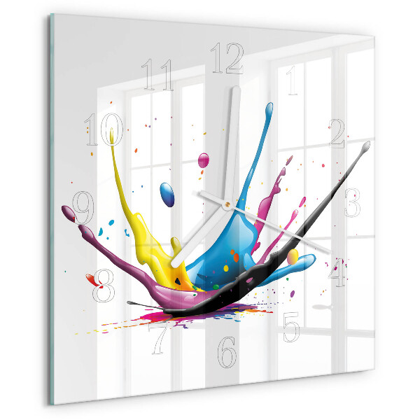Wanduhr quadratisch Farbe