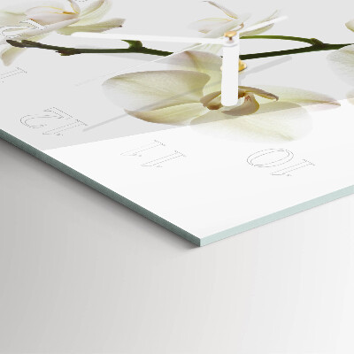 Wanduhr quadratisch Orchidee