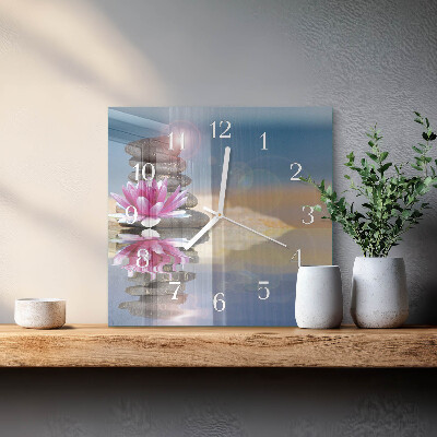 Wanduhr quadratisch Wassersteine