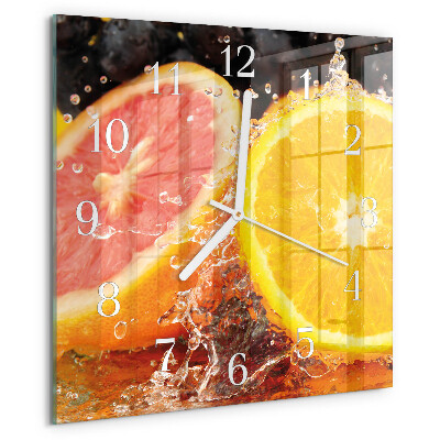 Wanduhr quadratisch Obst