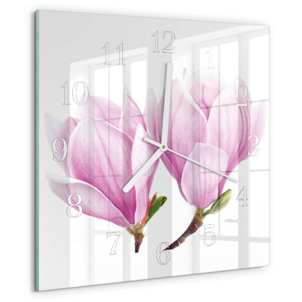 Wanduhr quadratisch Magnolie