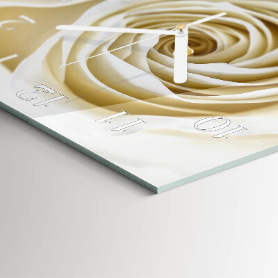Wanduhr quadratisch Rose