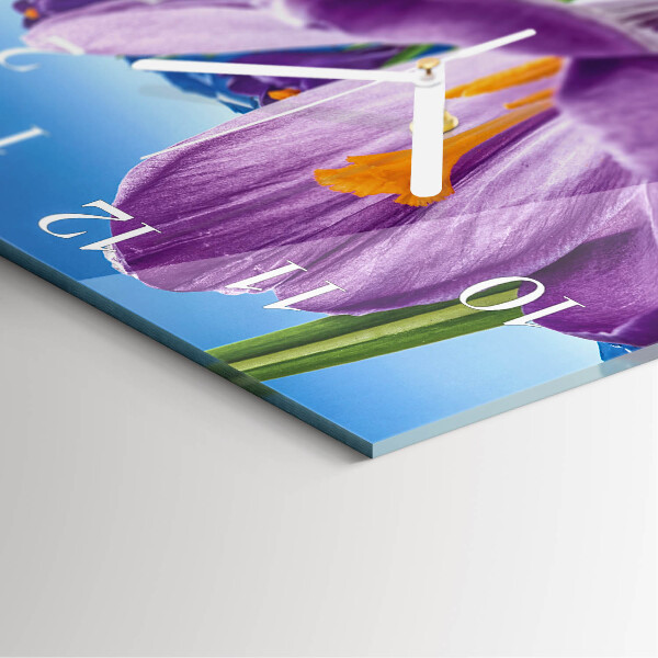 Wanduhr quadratisch Frühling