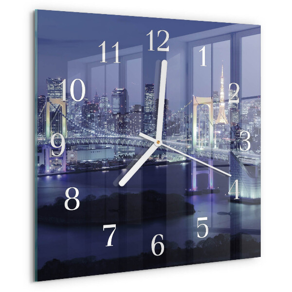 Wanduhr quadratisch Brücke