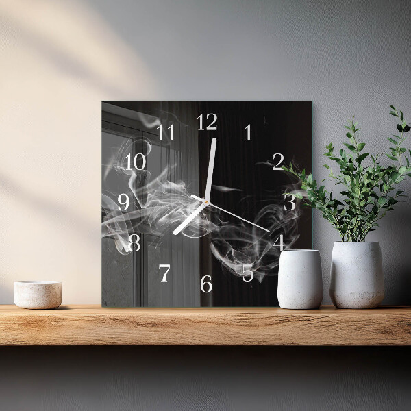Wanduhr quadratisch Rauch