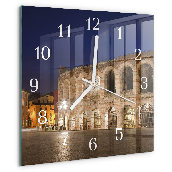 Wanduhr quadratisch Nachtlicht