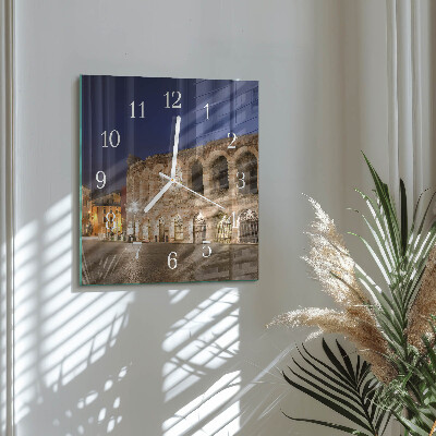 Wanduhr quadratisch Nachtlicht