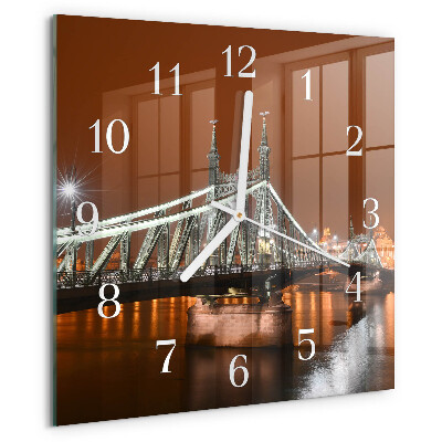 Wanduhr quadratisch Brücke