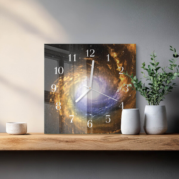 Wanduhr quadratisch Kosmos