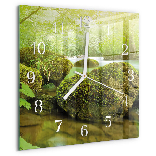 Wanduhr quadratisch Natur