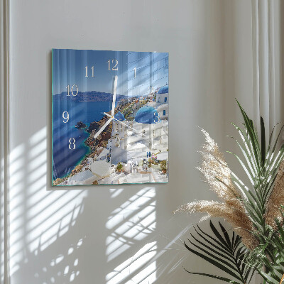 Wanduhr quadratisch Santorini
