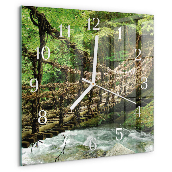 Wanduhr quadratisch Seilbrücke
