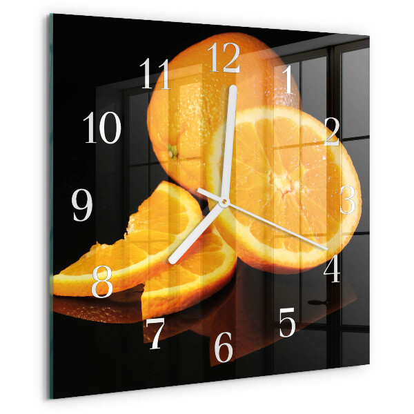 Wanduhr quadratisch Orangen