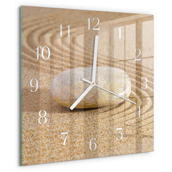 Wanduhr quadratisch Steinsand