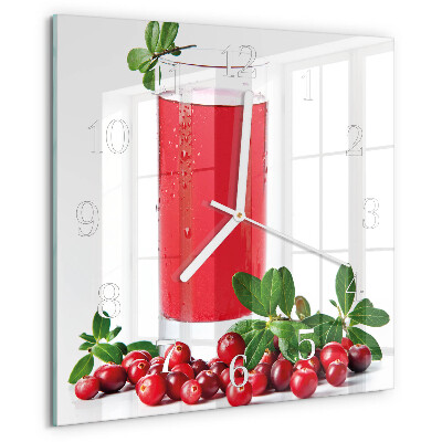 Wanduhr quadratisch Cranberries