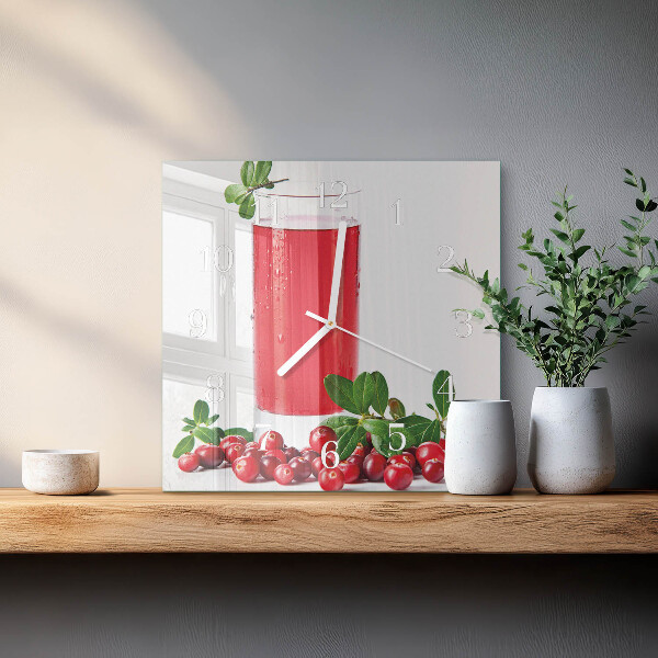 Wanduhr quadratisch Cranberries