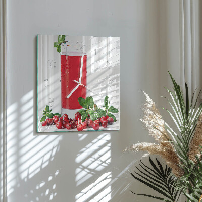 Wanduhr quadratisch Cranberries