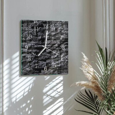 Wanduhr quadratisch Steine