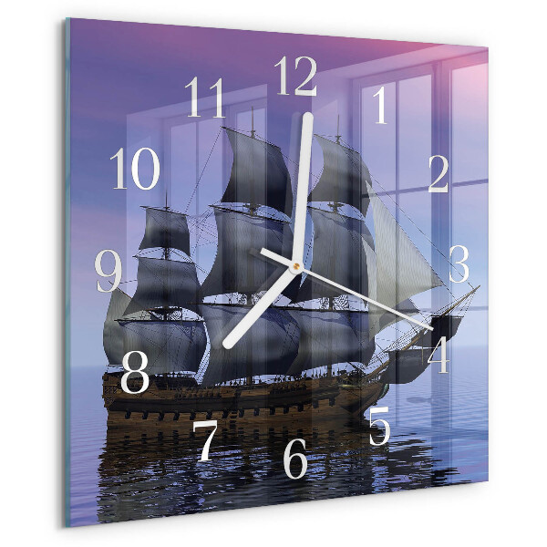 Wanduhr quadratisch Segeln