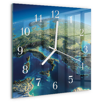 Wanduhr quadratisch Erde