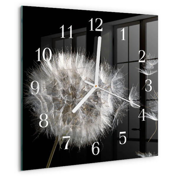 Wanduhr quadratisch Löwenzahn