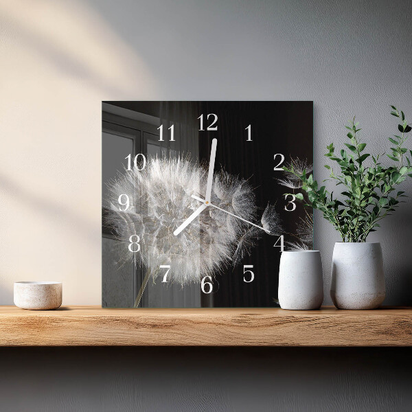 Wanduhr quadratisch Löwenzahn