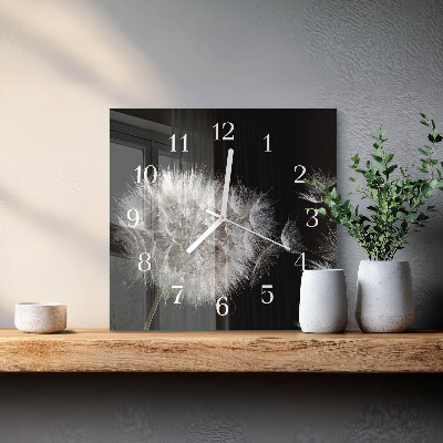 Wanduhr quadratisch Löwenzahn