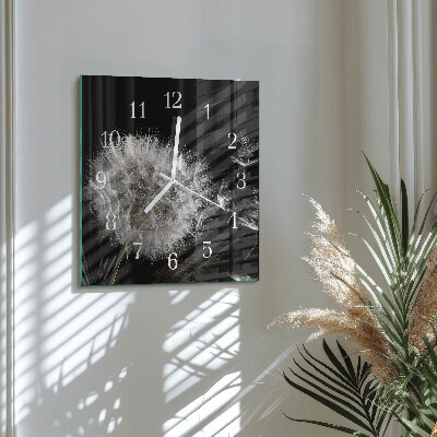 Wanduhr quadratisch Löwenzahn