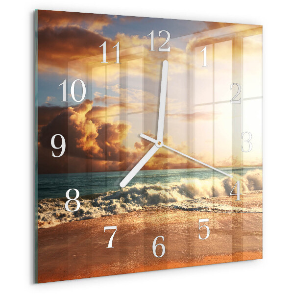 Wanduhr quadratisch Sandküste