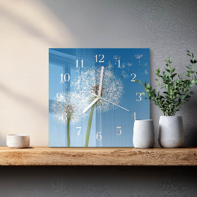 Wanduhr quadratisch Löwenzahn
