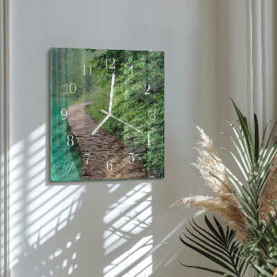 Wanduhr quadratisch Holzsteg
