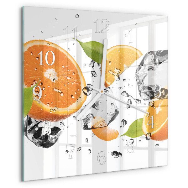 Wanduhr quadratisch Orangen