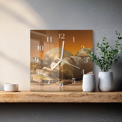 Wanduhr quadratisch Brot