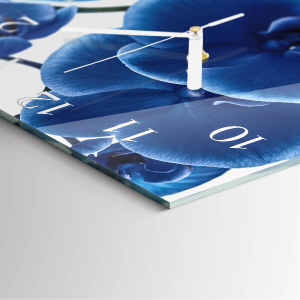 Wanduhr quadratisch Orchidee