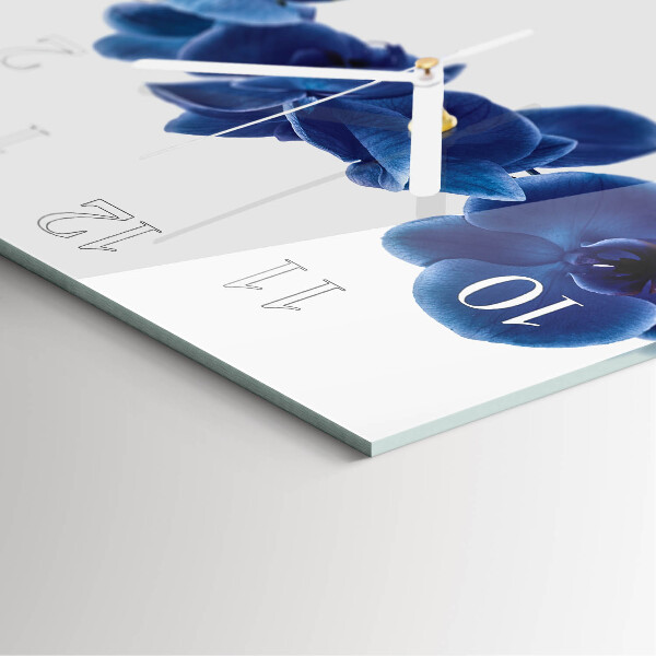 Wanduhr quadratisch Orchidee