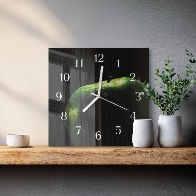 Wanduhr quadratisch Apfel
