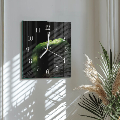Wanduhr quadratisch Apfel