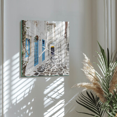 Wanduhr quadratisch Santorini