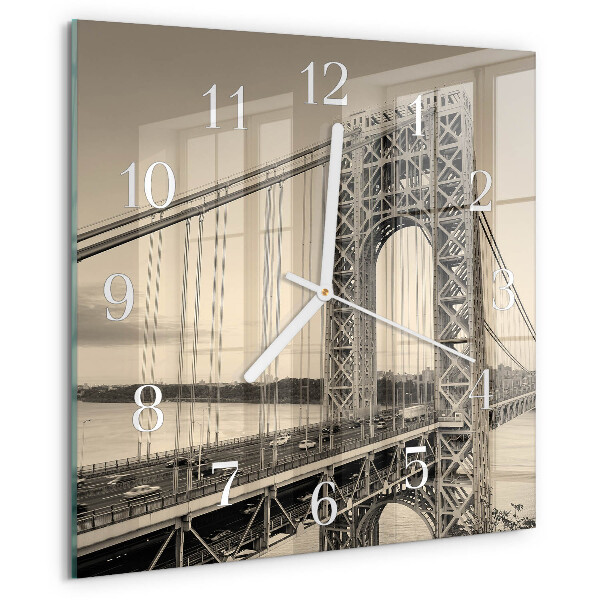 Wanduhr quadratisch Golden Gate