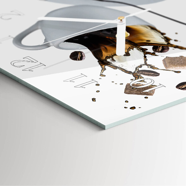 Wanduhr quadratisch Tasse