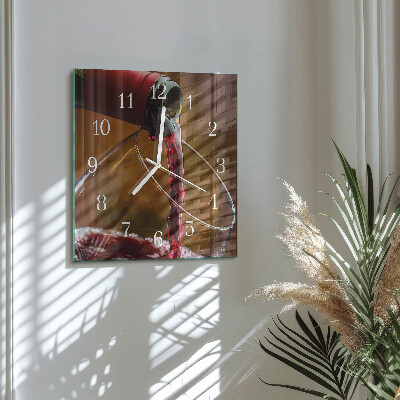 Wanduhr quadratisch Wein