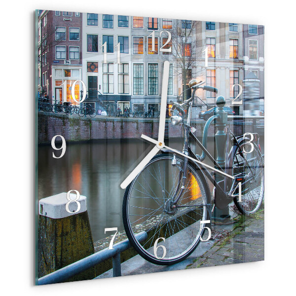 Wanduhr quadratisch Fahrrad