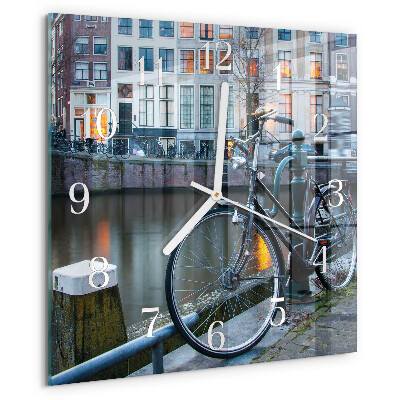 Wanduhr quadratisch Fahrrad