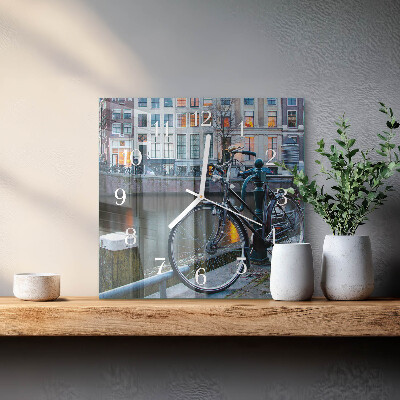 Wanduhr quadratisch Fahrrad
