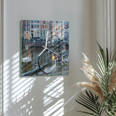 Wanduhr quadratisch Fahrrad