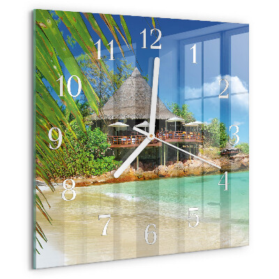 Wanduhr quadratisch Insel