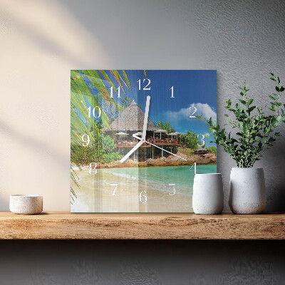 Wanduhr quadratisch Insel