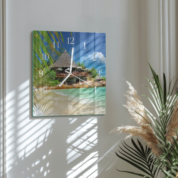 Wanduhr quadratisch Insel