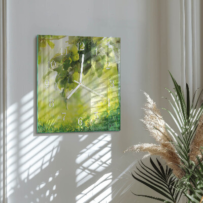 Wanduhr quadratisch Apfelbaum